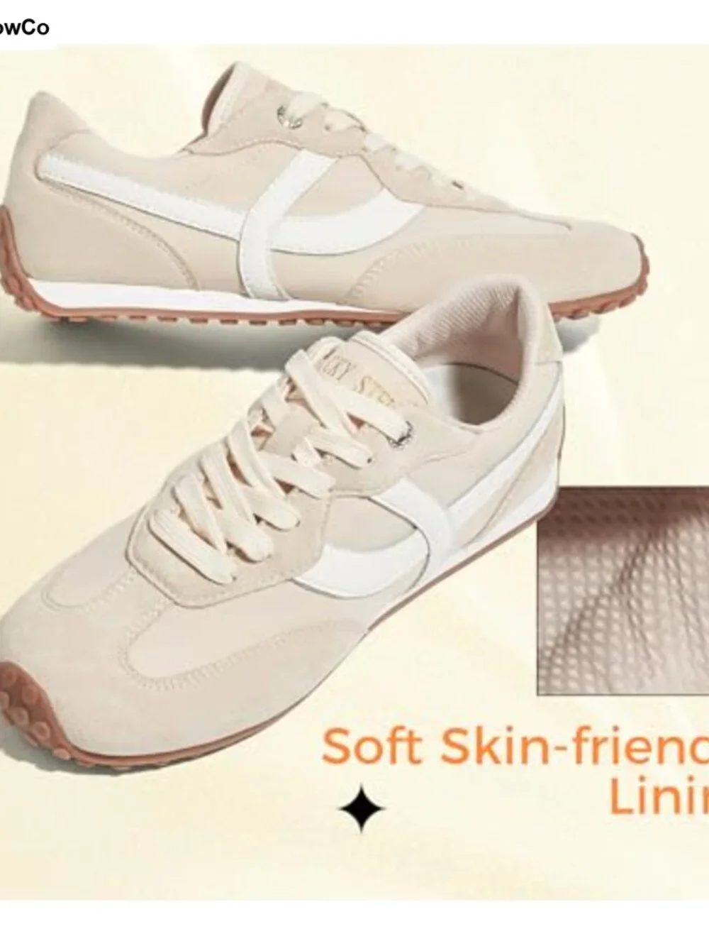PU Leather & Suede Women's Fashion Sneakers Non-Slip Retro Comfortable